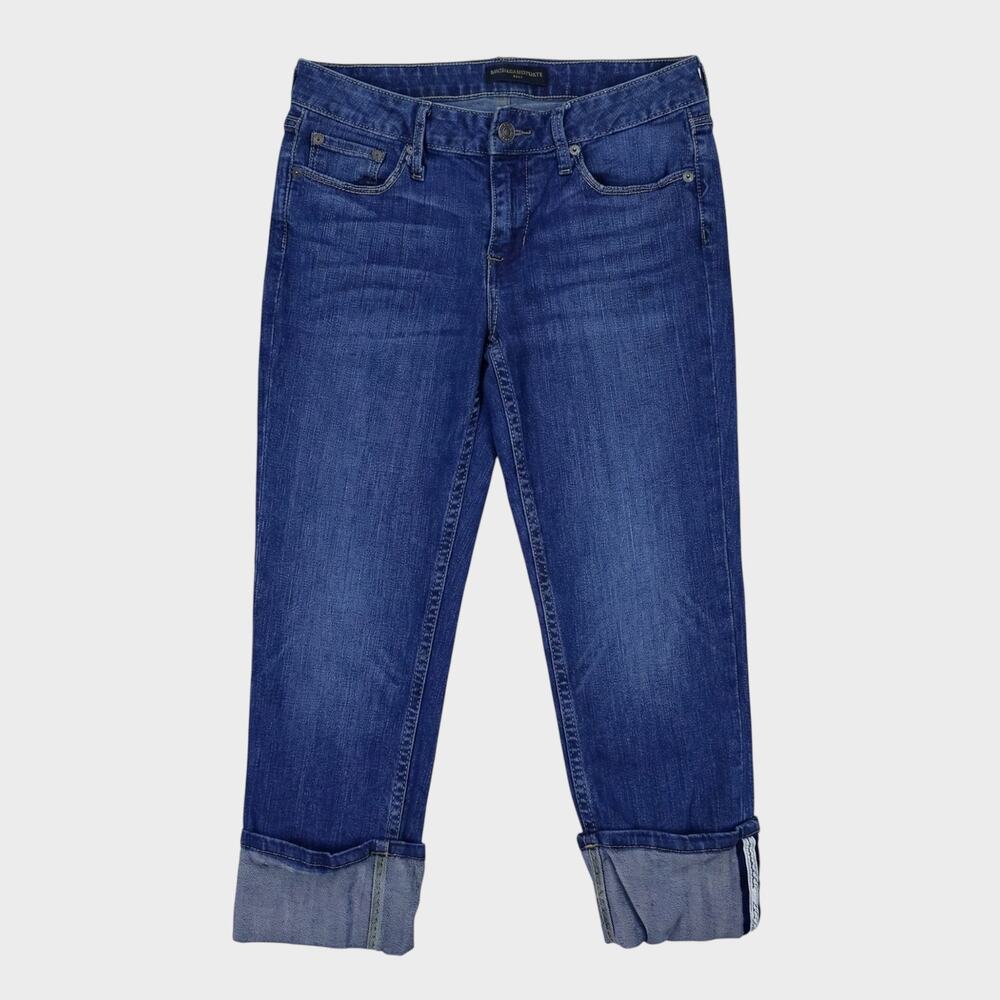 Banana Republic Factory Womens Size 27 4R Blue Denim Roll Up Jeans